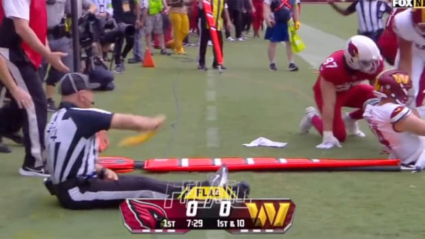 NFL referee Derick Bowers went viral for a call during Commanders-Cardinals in Week 1